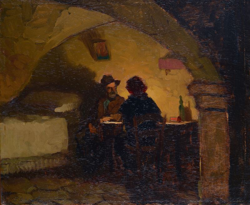 Interno al lume di candela