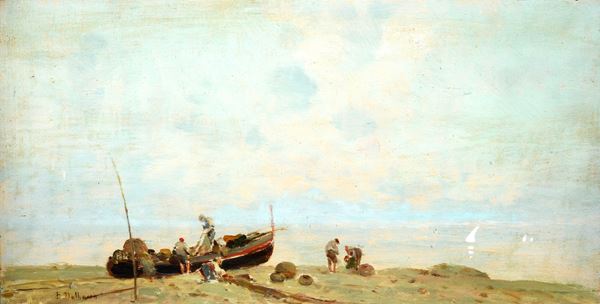 Marina with fishing boat