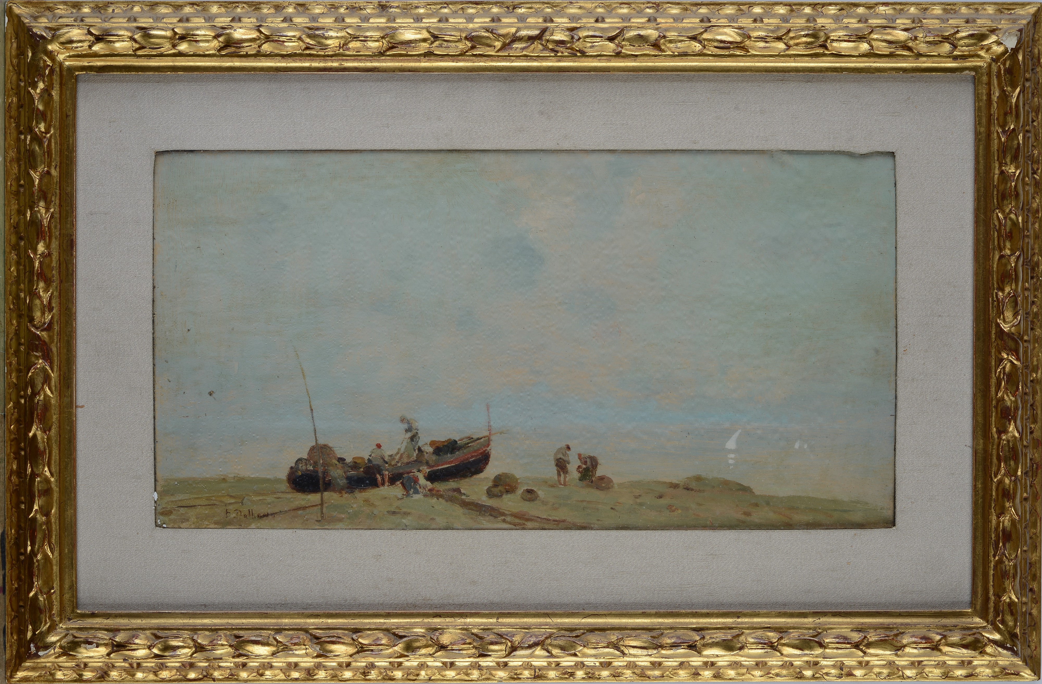 Marina con barca di pescatori