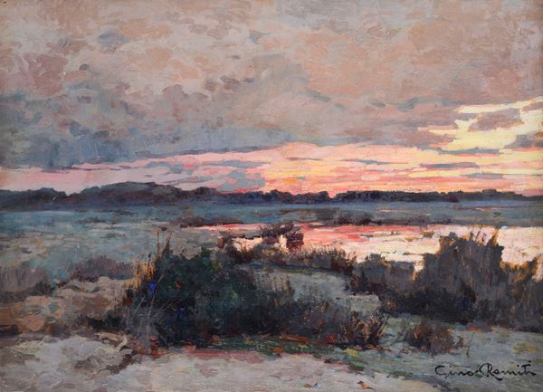 Gino Romiti - Tombolo at sunset