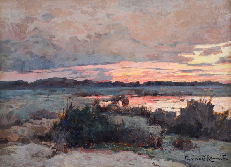 Tombolo al tramonto