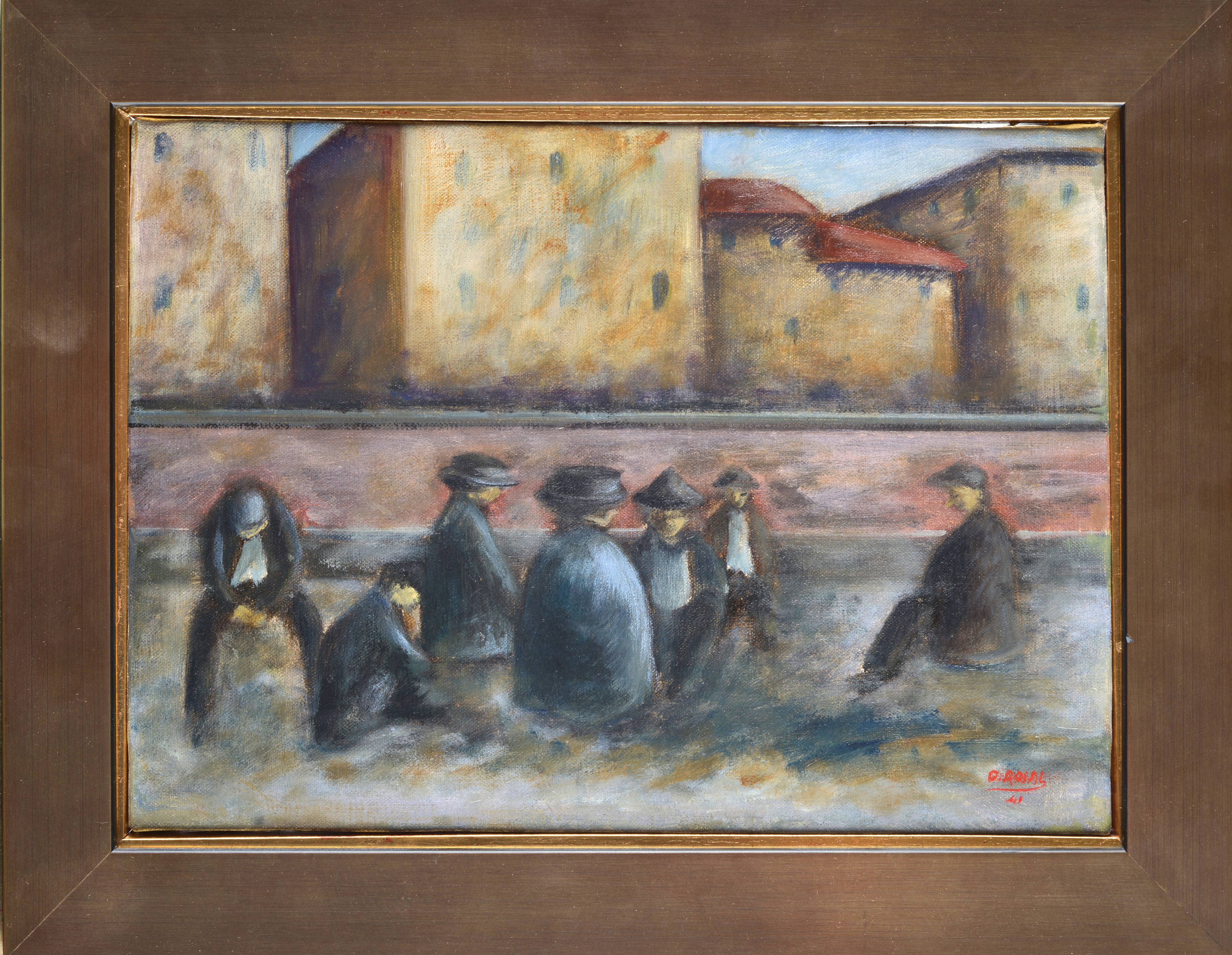 Ottone Rosai - Omini in Riva All'arno (omini in Riposo)