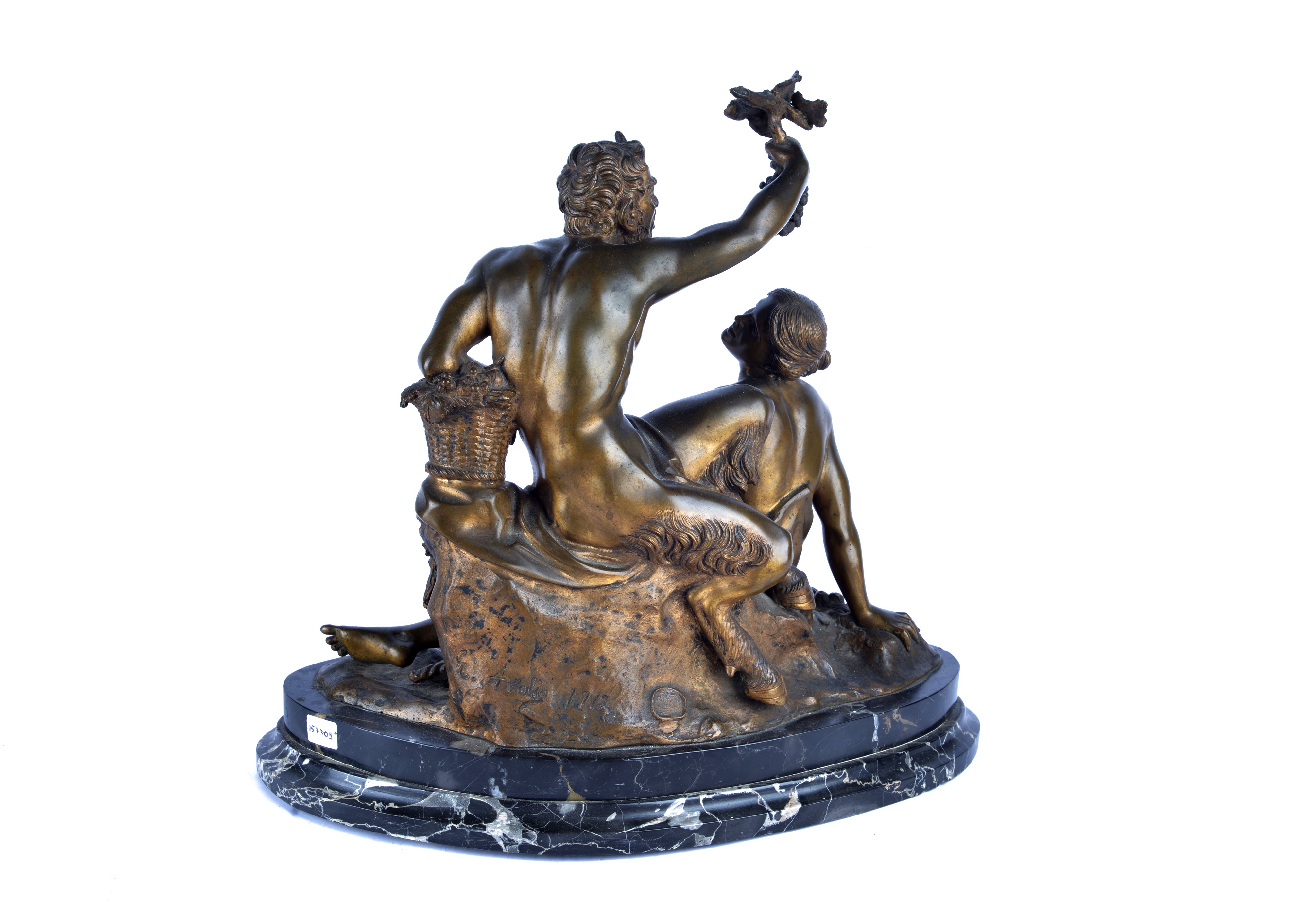 Fauno baccante con ninfa