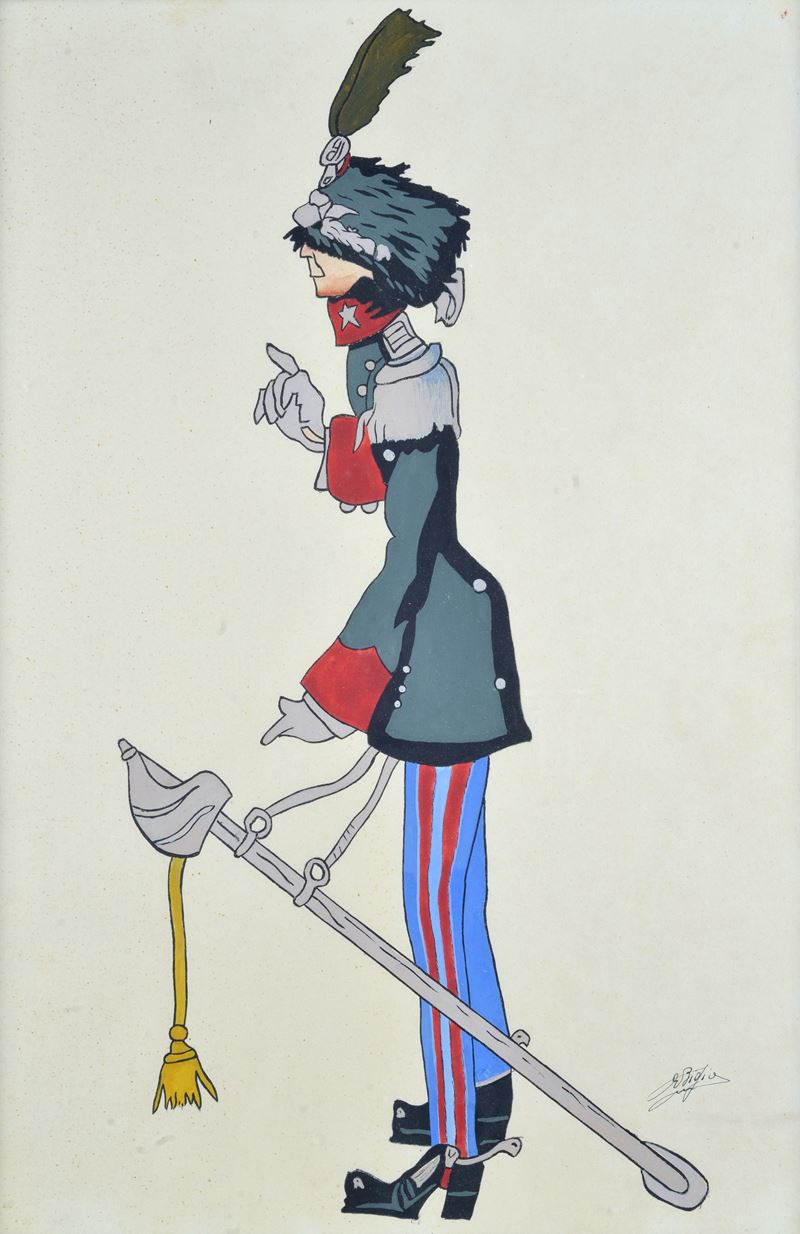 Caricatura cavalleggero di Caserta