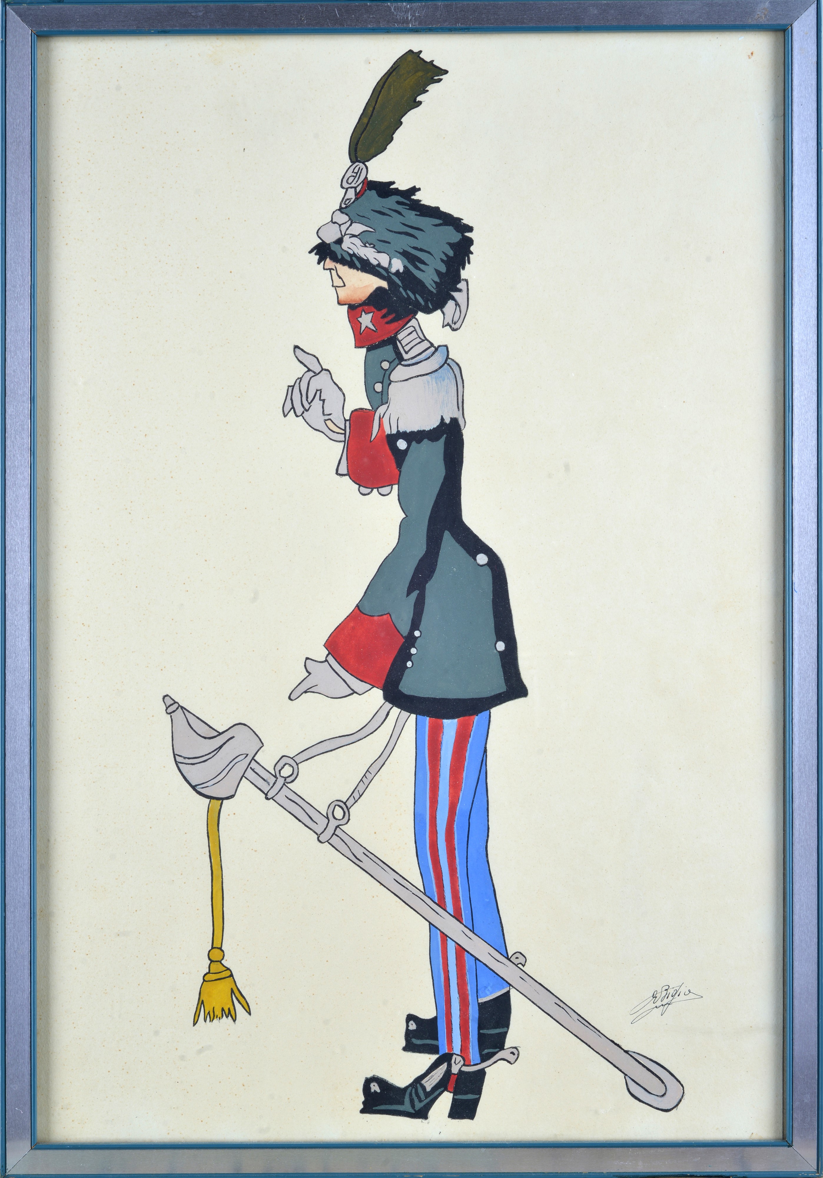 Caricatura cavalleggero di Caserta