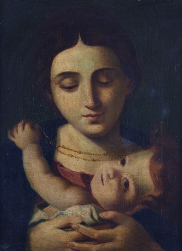 Anonimo, XIX - XX sec. - Madonna with Child (by Carlo Cignani)