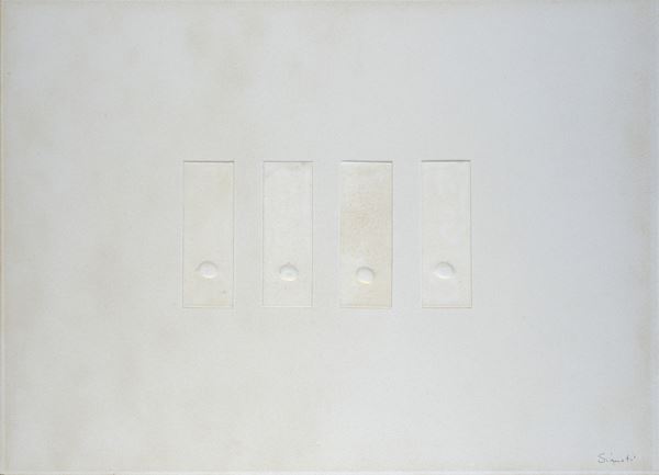 Turi Simeti - Four white ovals