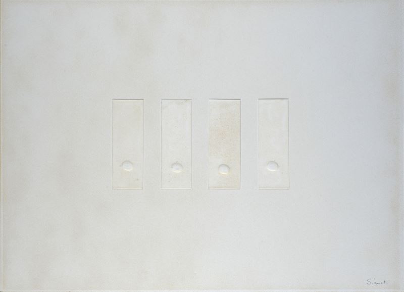 Turi Simeti - Quattro Ovali Bianchi