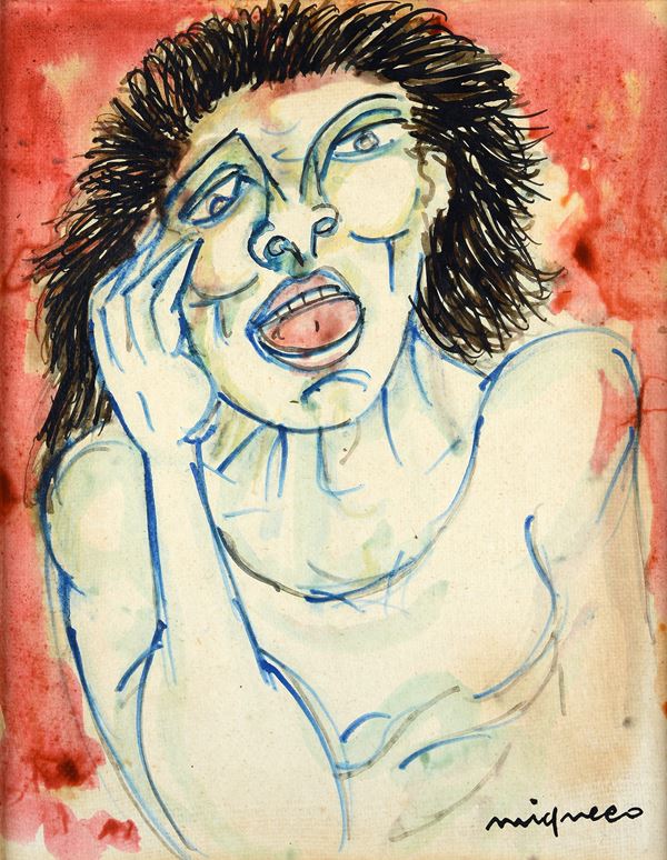 Giuseppe Migneco - Female figure