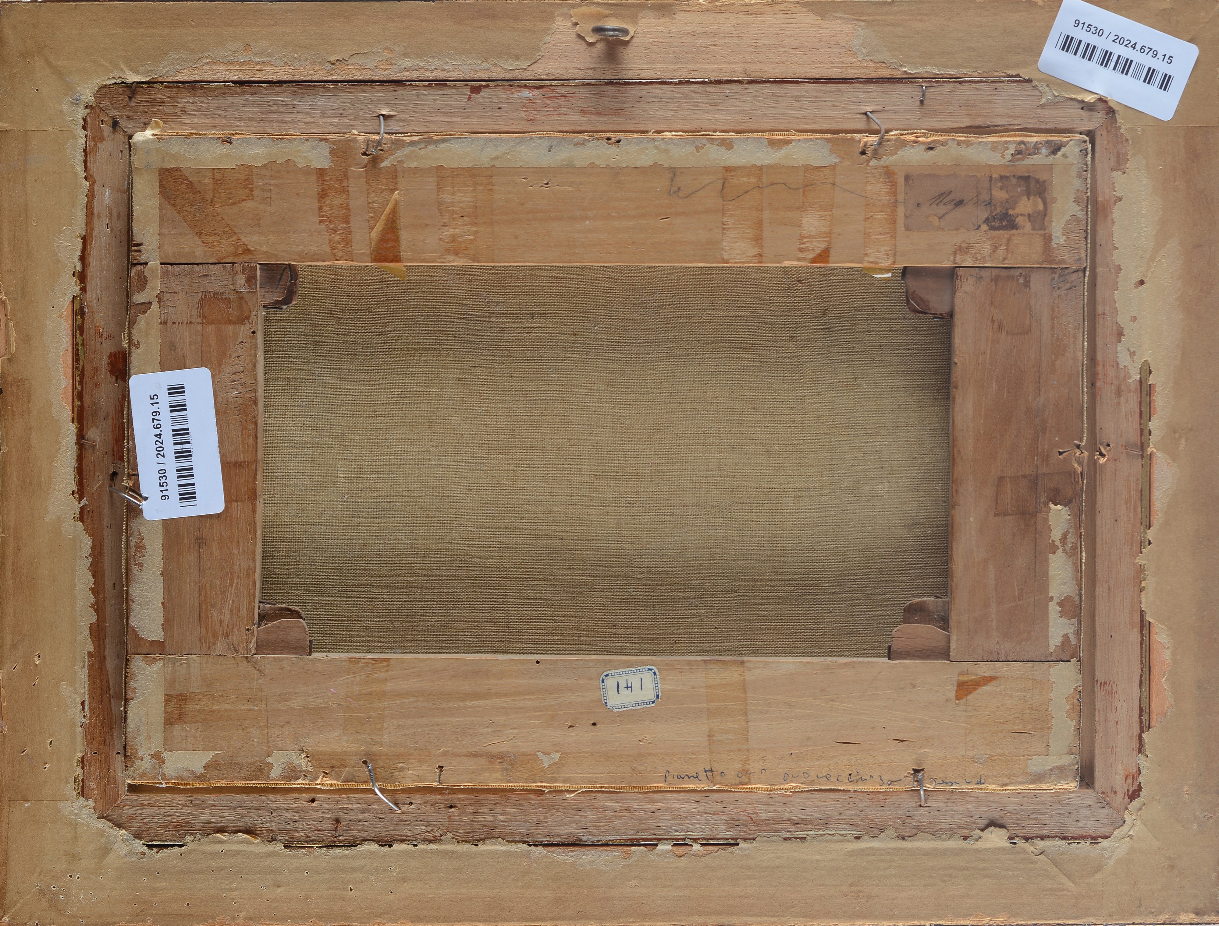 Paesaggio con mare e rovina sullo sfondo