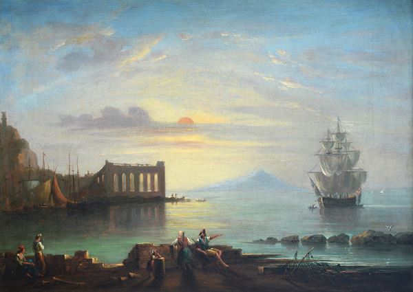 Attr. a Francesco Fidanza - Veliero nel porto