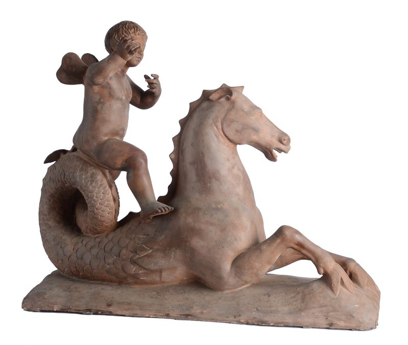 Cavallo marino con putto