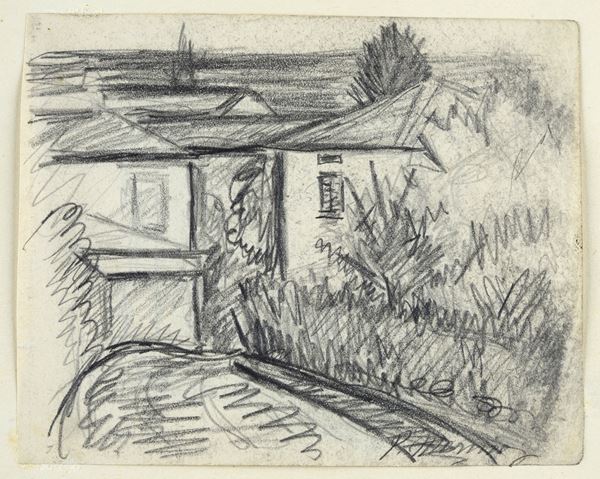 Piero Marussig - Landscape with houses