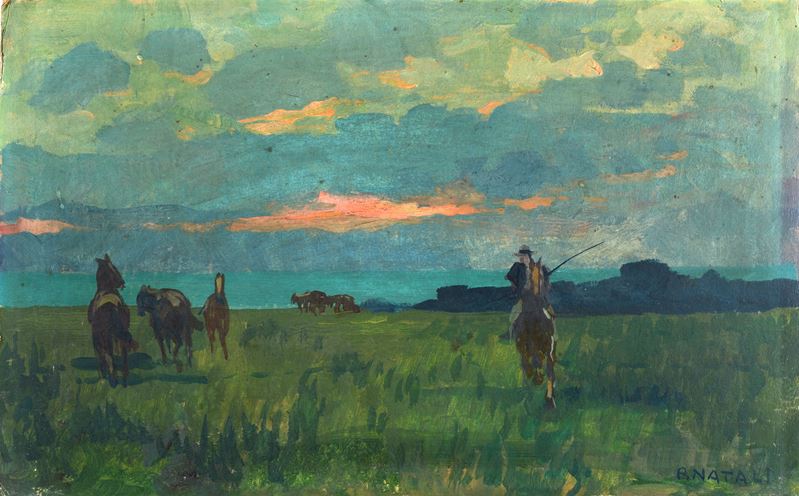 Paesaggio con cavalli