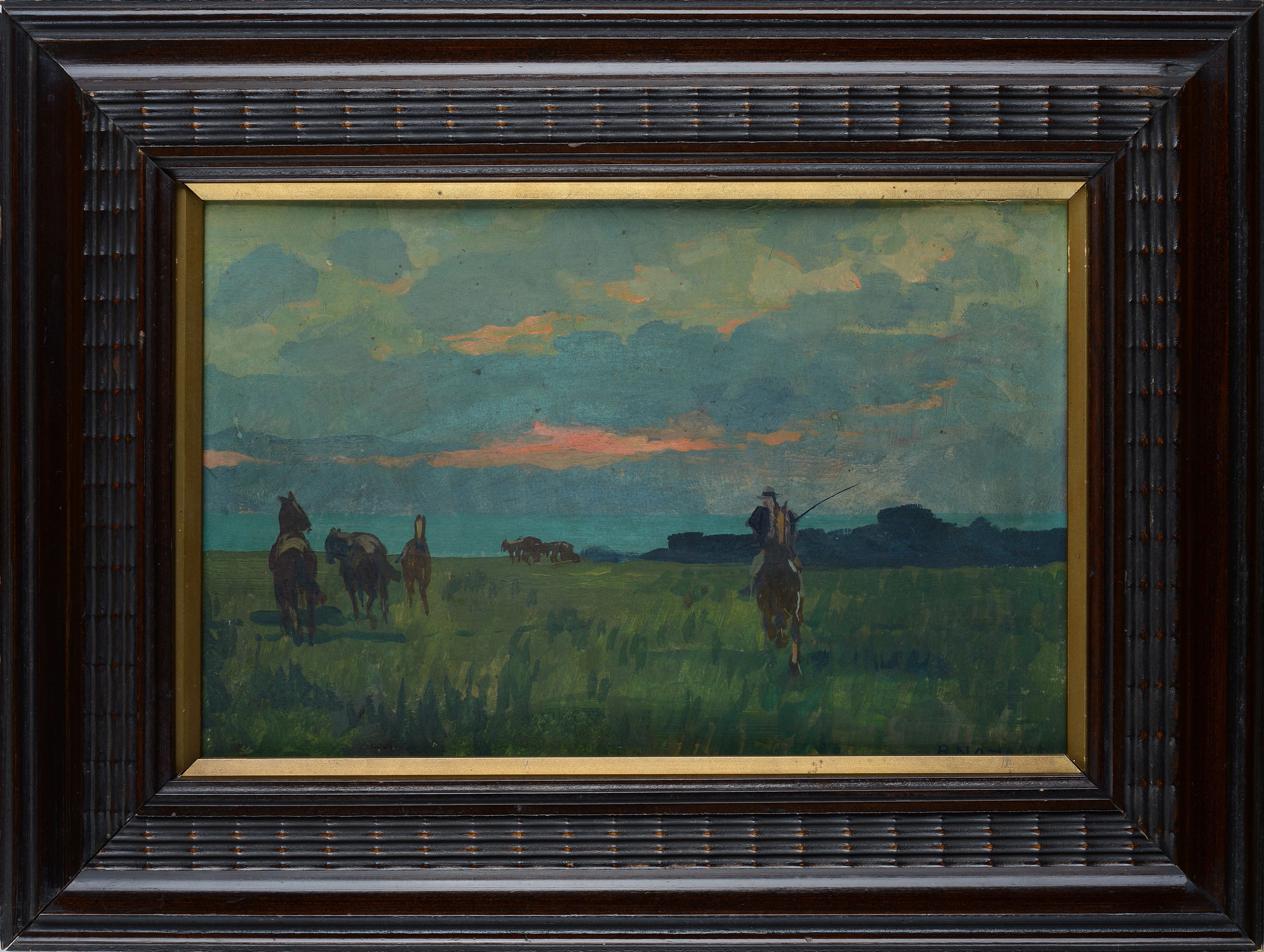 Paesaggio con cavalli