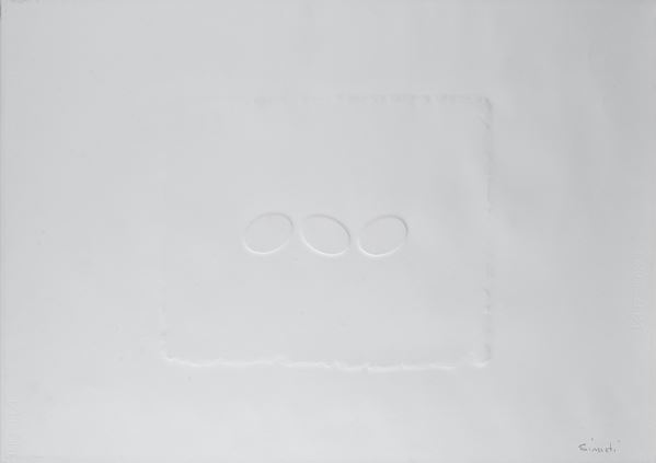 Turi Simeti - Three white ovals