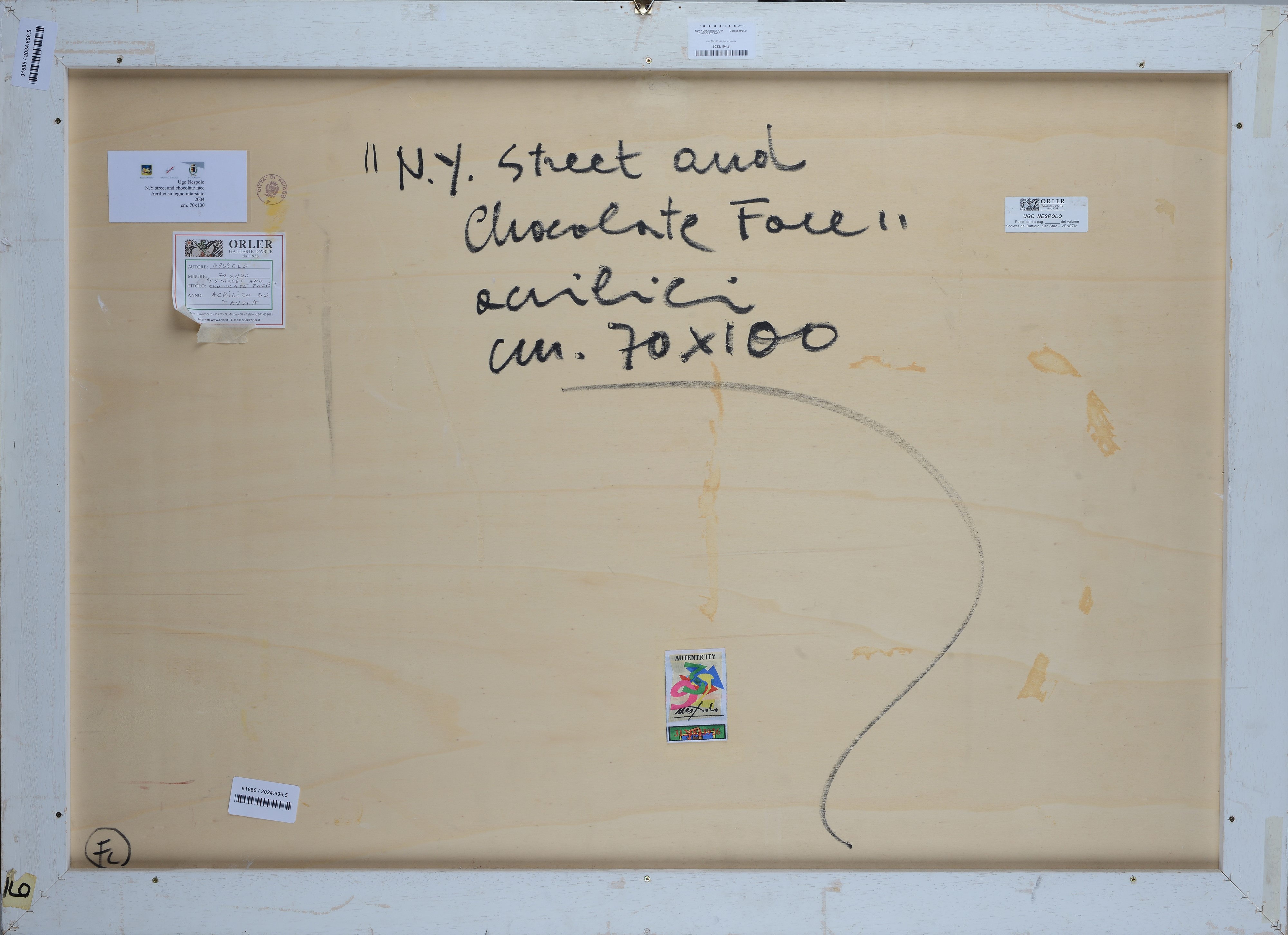 Ugo Nespolo - N. Y. Street And Chocolate Face