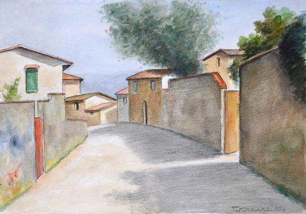 Nino Tirinnanzi - Strada con case