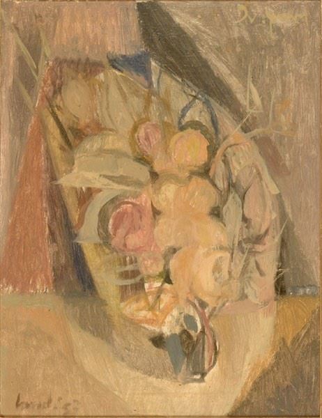Angelo Maria Landi : Flowers, 1957  - Oil painting on canvas, - Auction MODERN  ART - TUSCANY AUTHORS - Galleria Pananti Casa d'Aste