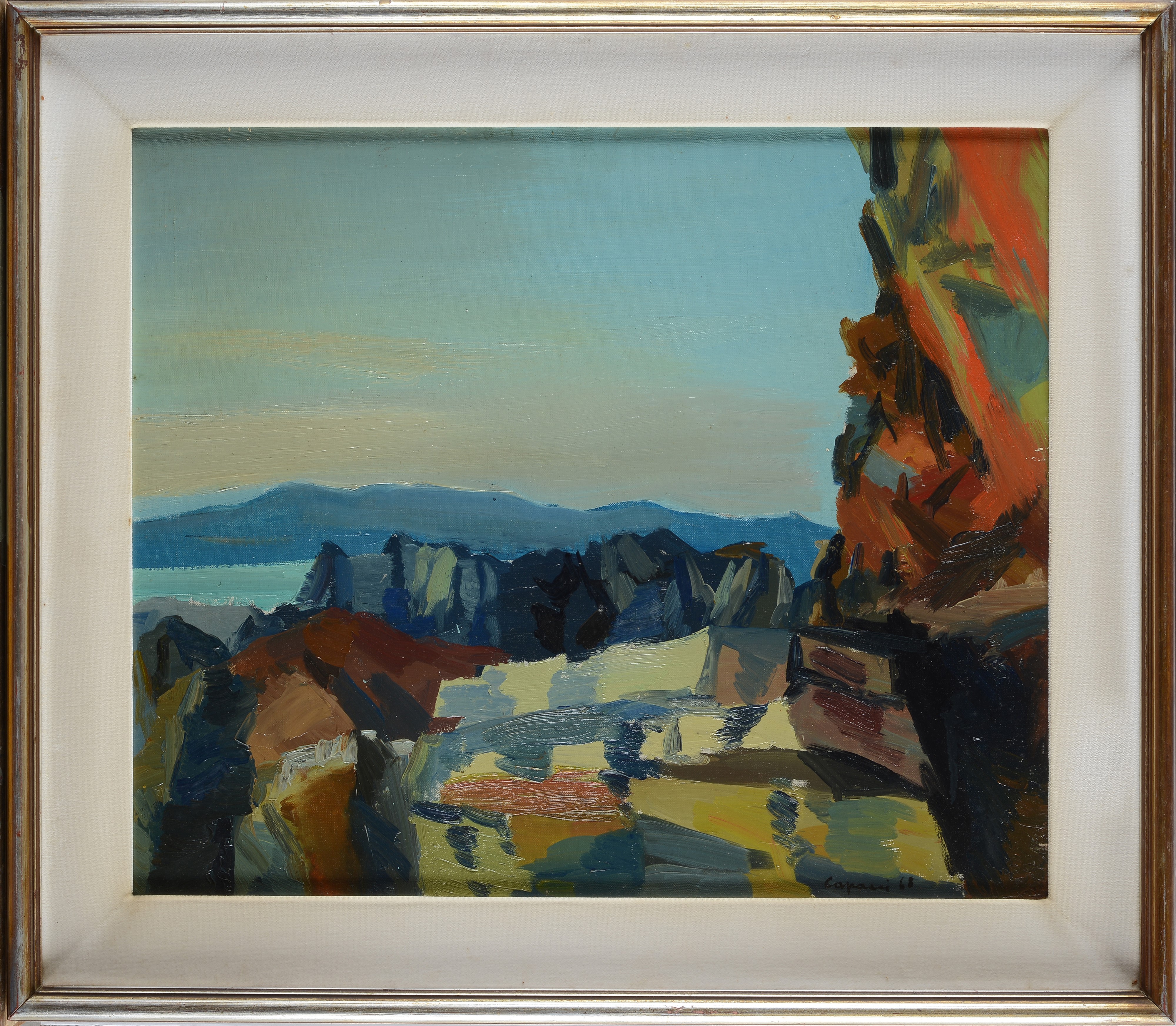 Paesaggio con scogliera