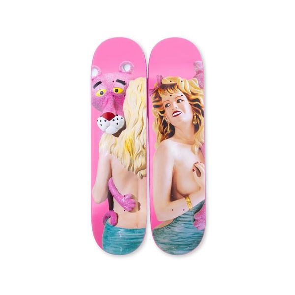 Jeff Koons - Pink Panther Skateboard (due elementi)