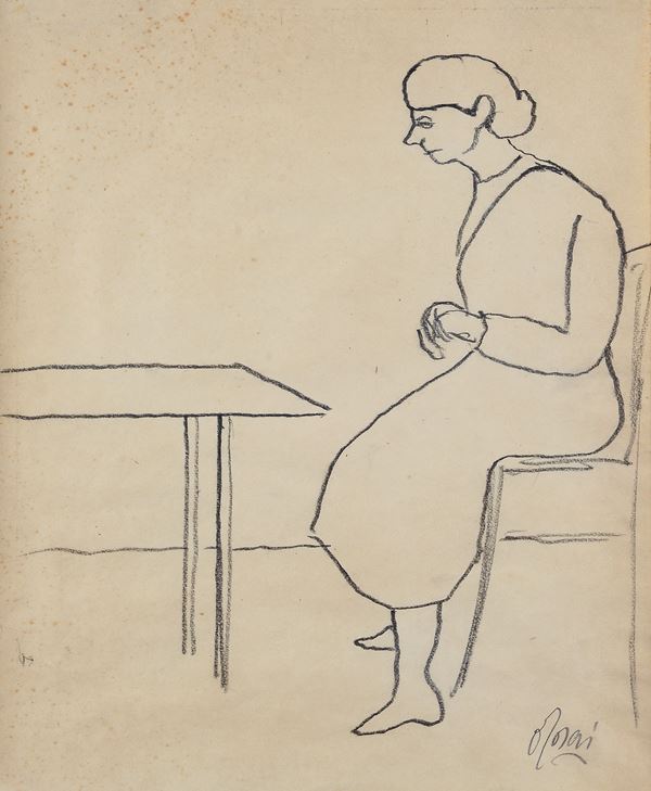 Ottone Rosai - The old lady