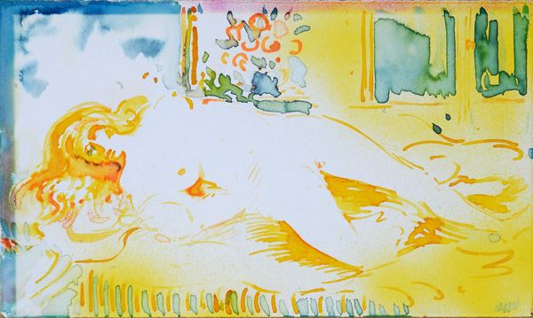 Aligi Sassu - On the bed