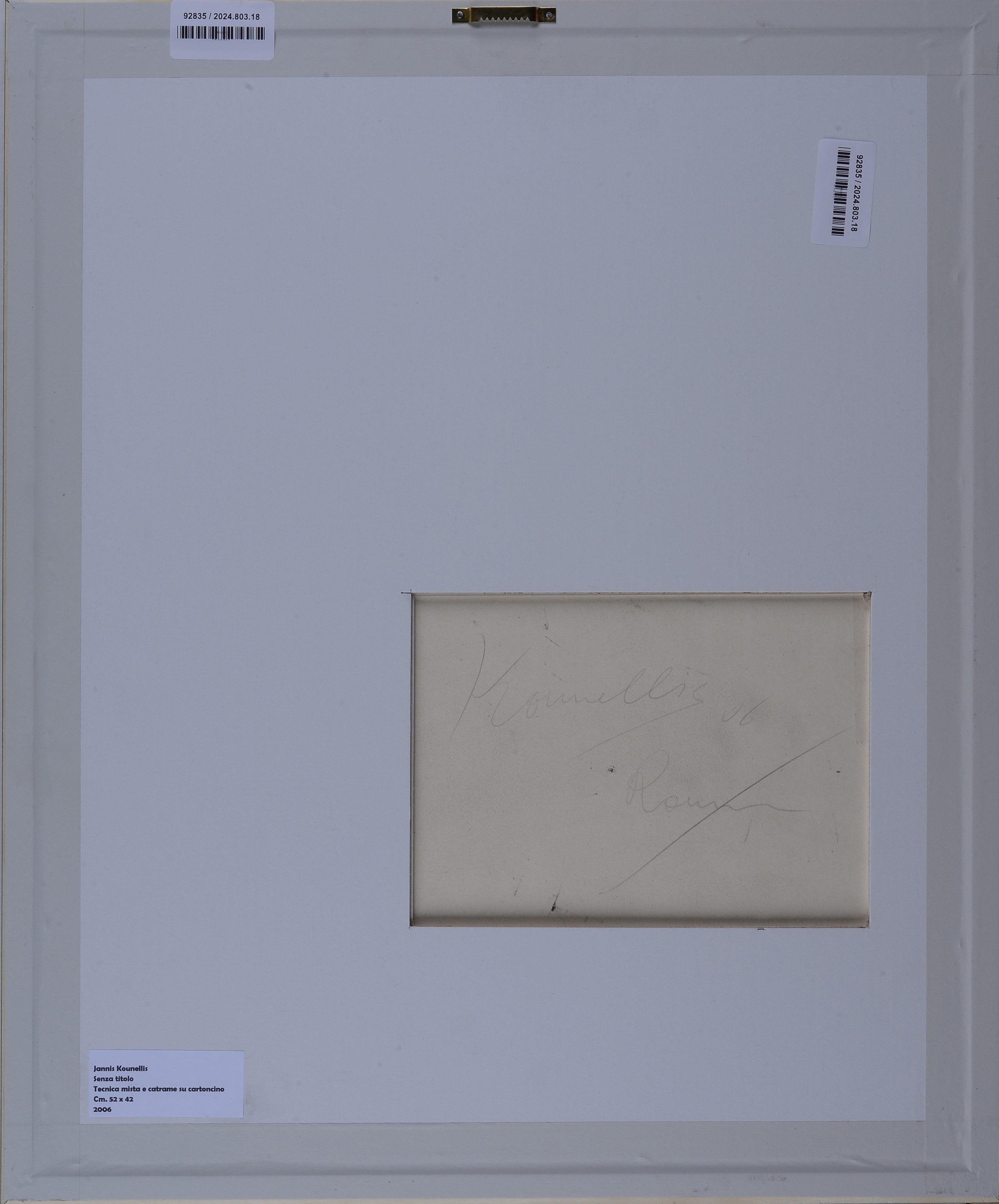 Jannis Kounellis - Senza Titolo