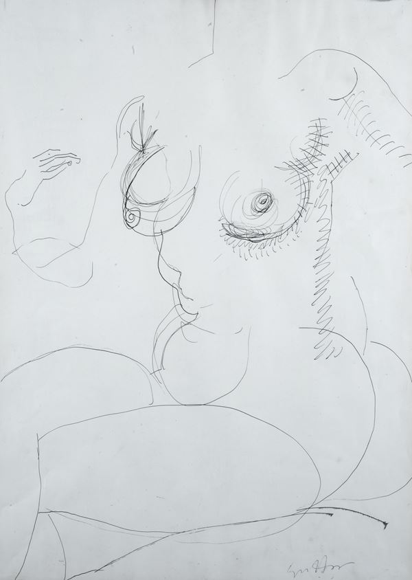 Renato Guttuso - Female Nude