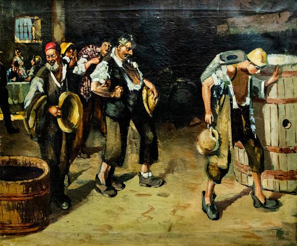 Attr. a Vincenzo Irolli - Interno con figure 