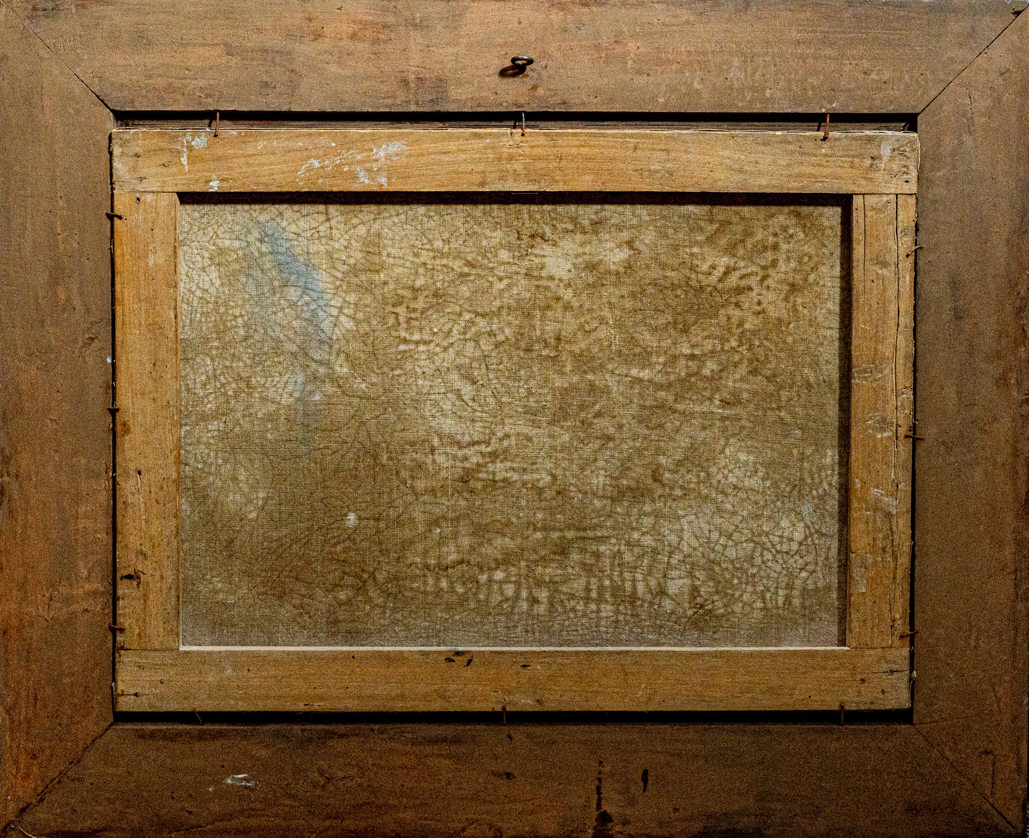 Marina con pescatori e Vesuvio sullo sfondo