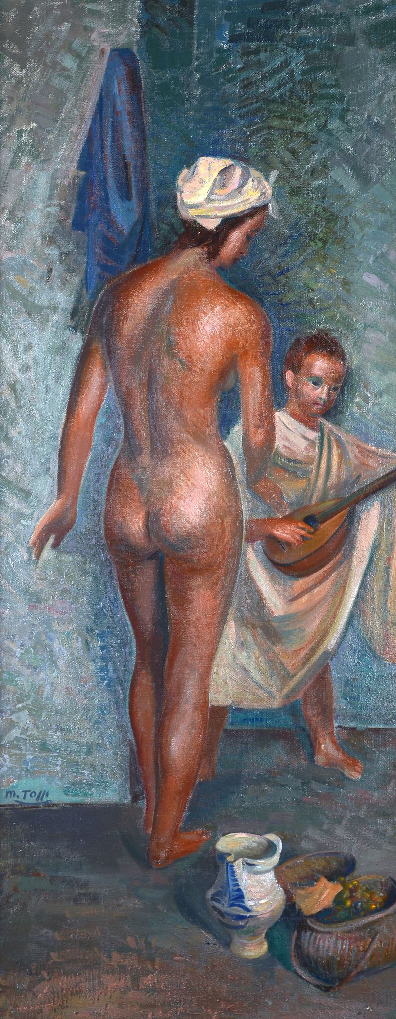 Nudino femminile con amorino