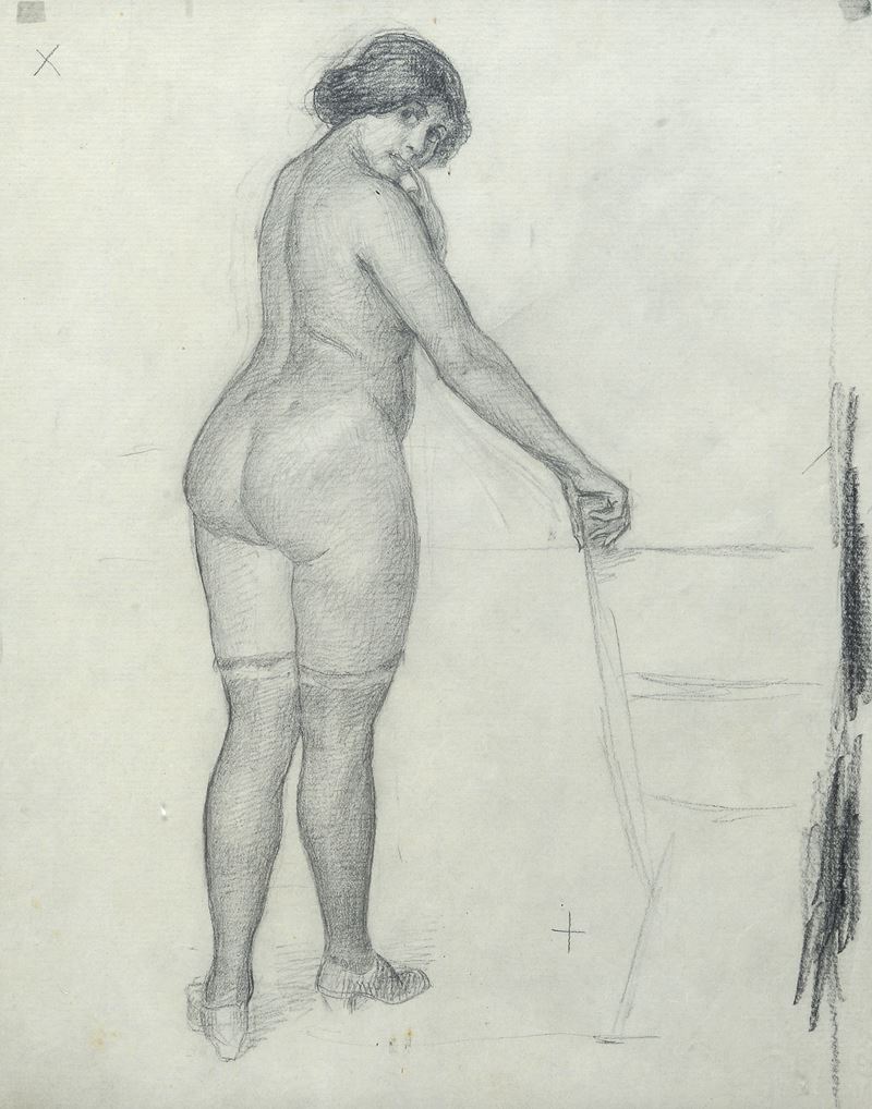 Attr. a Fedor Ivanovich Rerberg - Nudo di Spalle