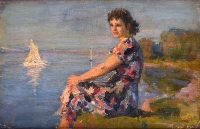 Ragazza Lungo il Fiume