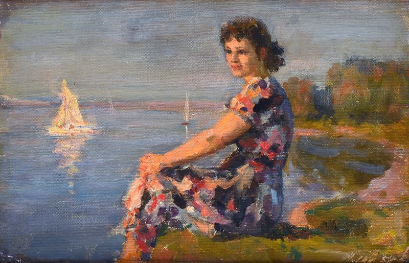 Iosif Michajlovic Gurvic - Ragazza Lungo il Fiume