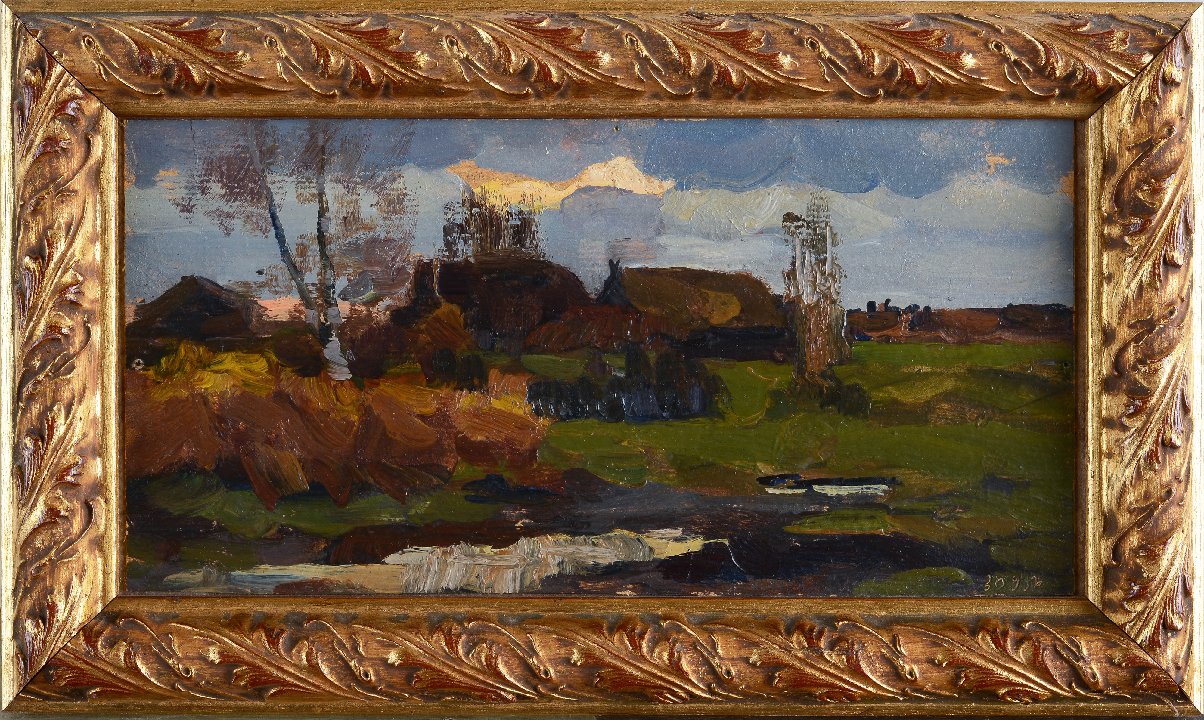 Anonimo Russo, XX Sec. - Paesaggio di Campagna