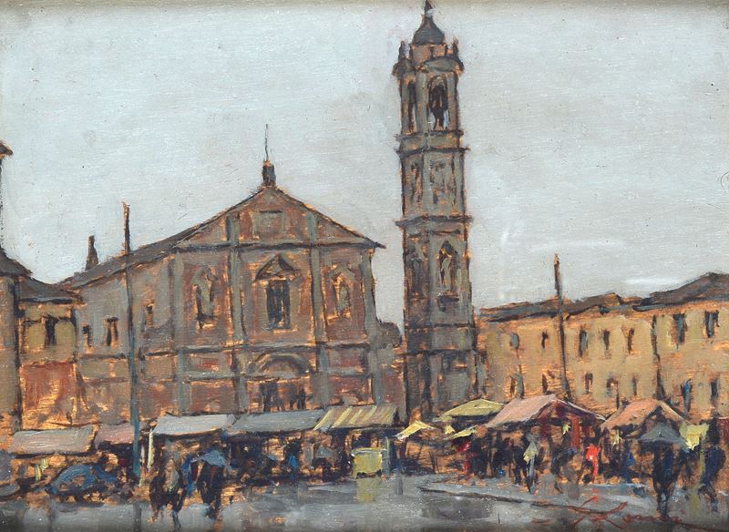 Giovanni Lomi - Santo Stefano Sotto la Pioggia