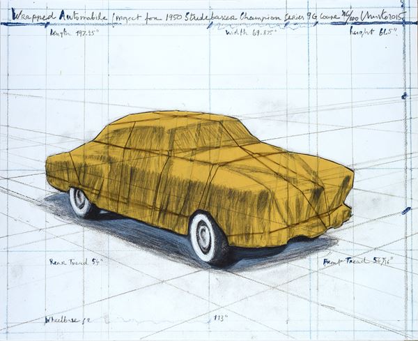 Christo (Javacheff) - Wrapped Automobile Project for 1950 Studebaker Champion, Series 9G Coupé