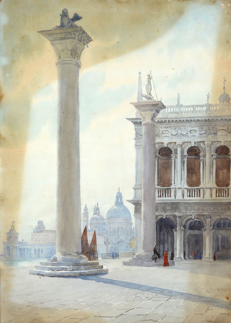 Anonimo, XIX Sec. - Piazzetta San Marco a Venezia