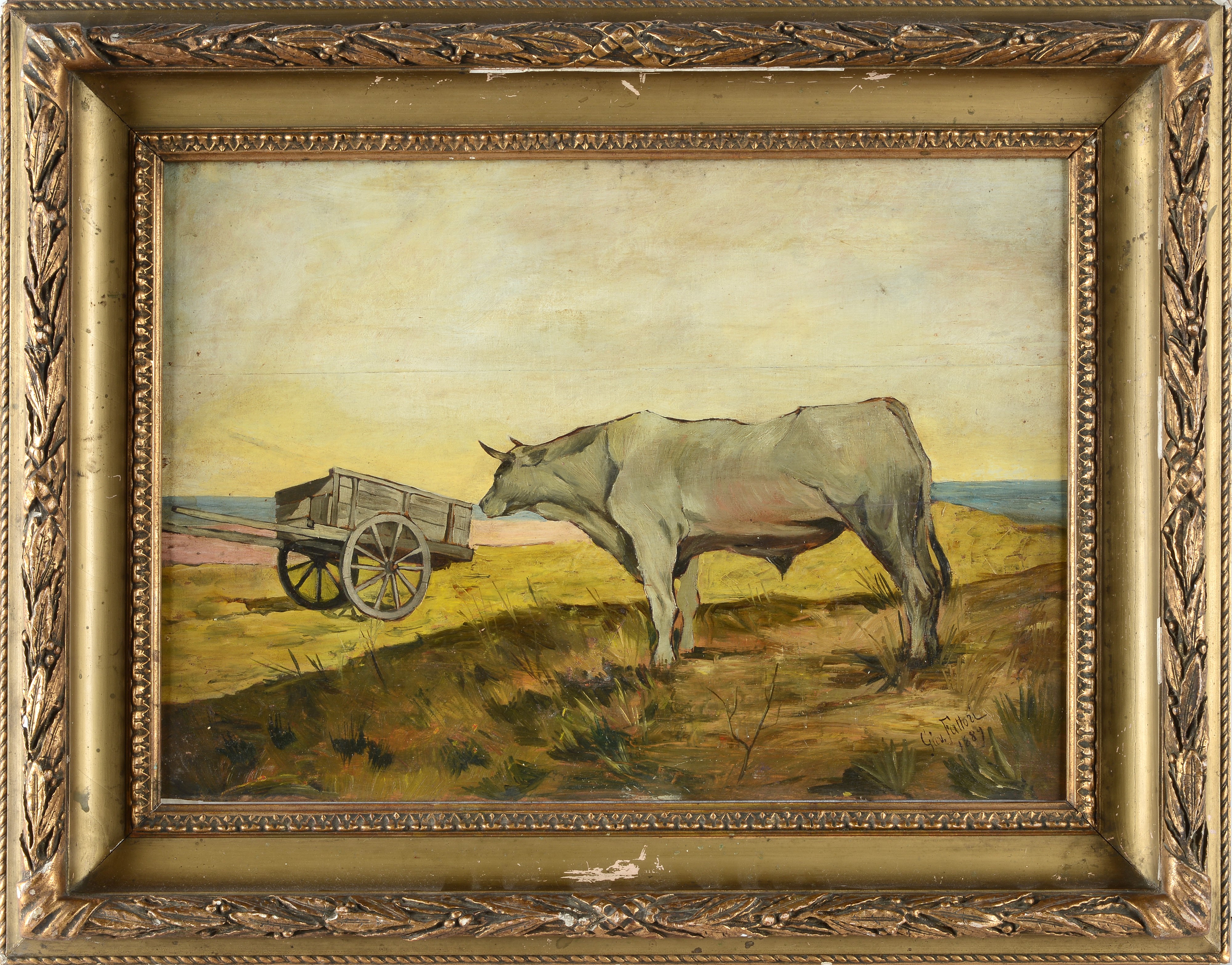 Giovanni Fattori - Carretto con Mucca