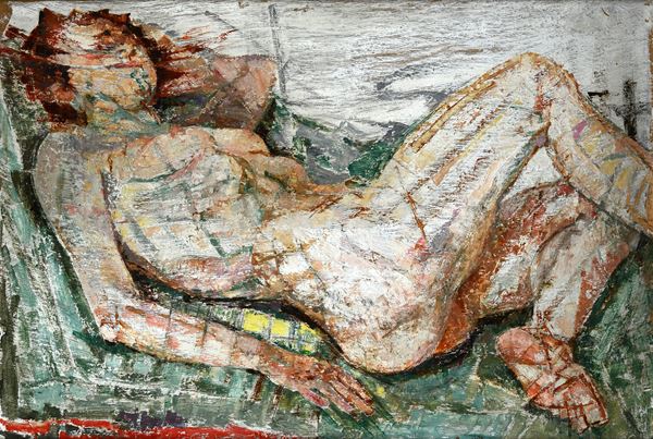 Fausto Pirandello - Nudo disteso
