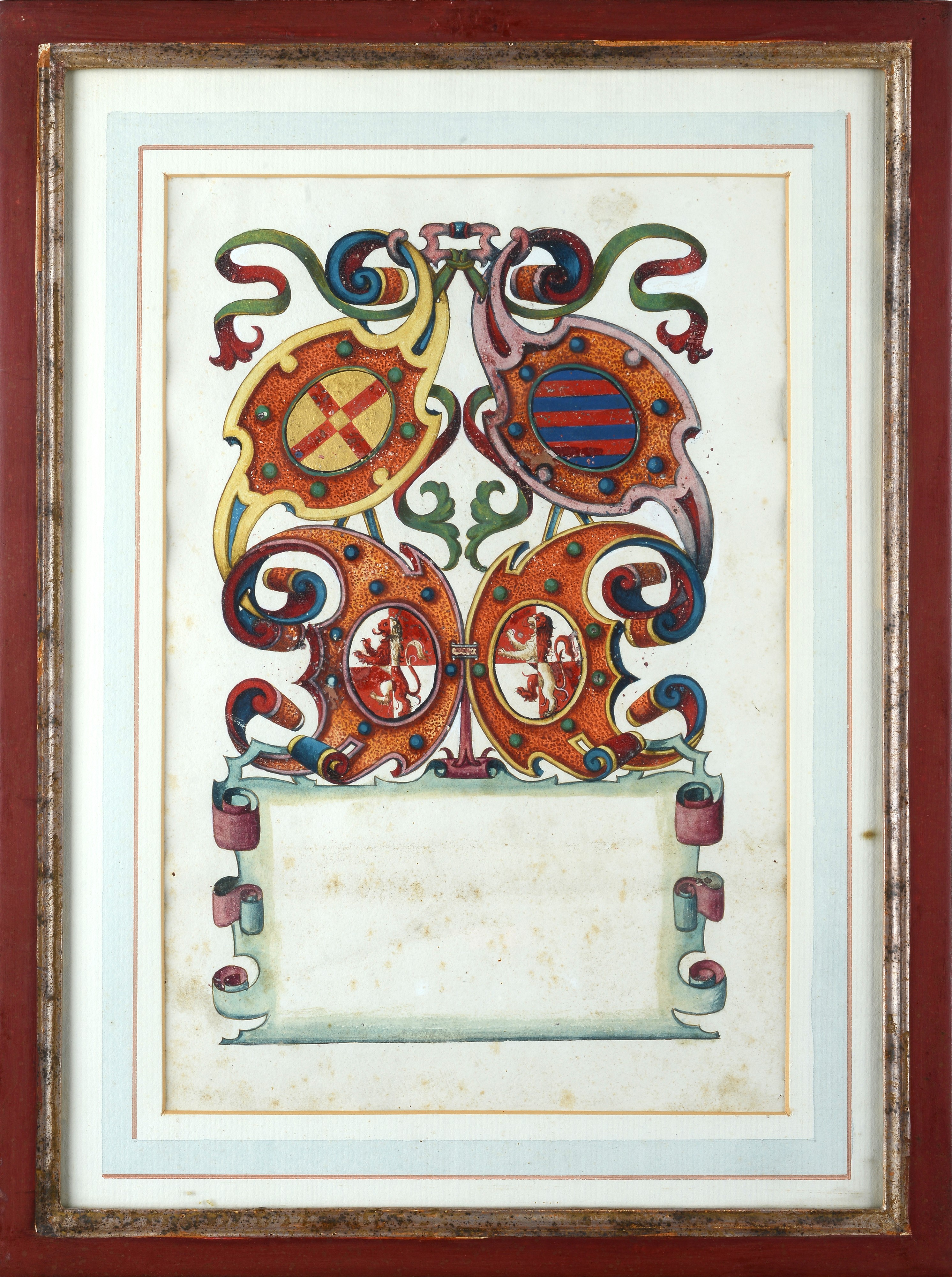 Serie di sei stemmi nobiliari