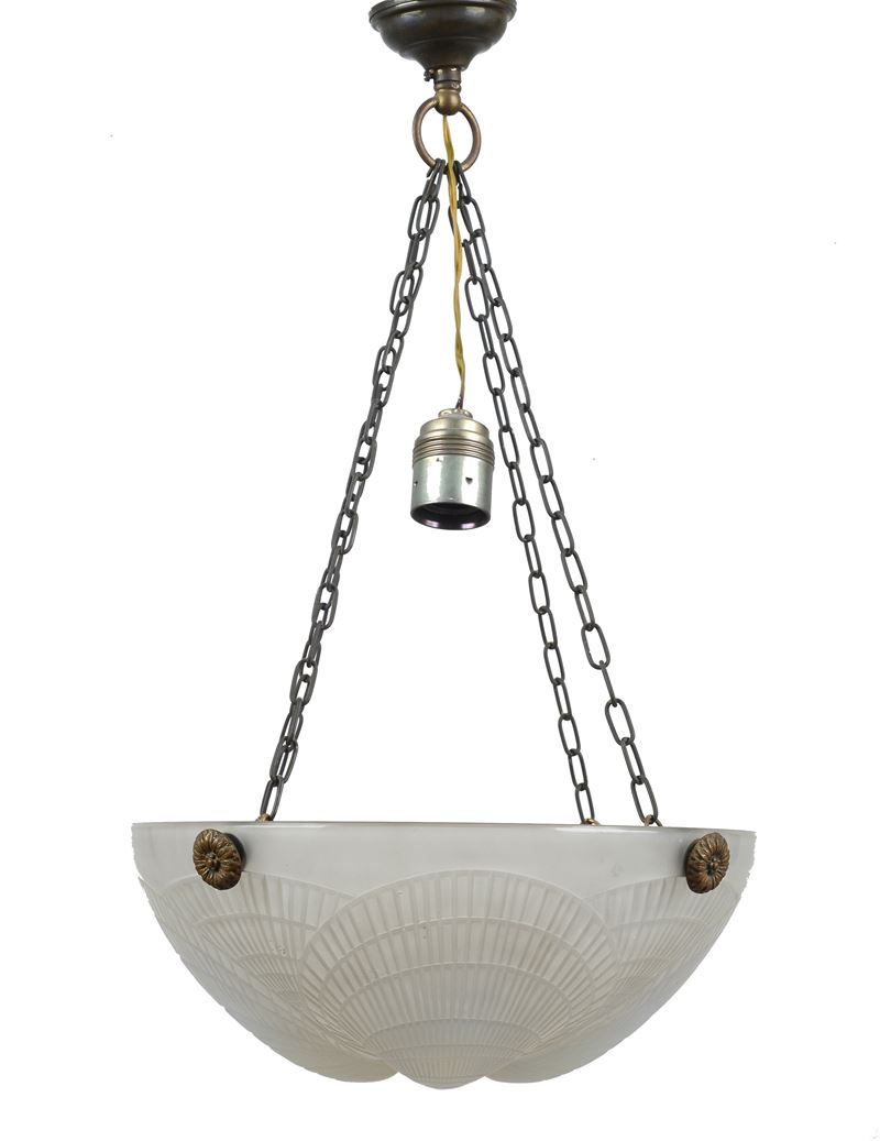 Coppia di lampadari plafoniera Coquilles