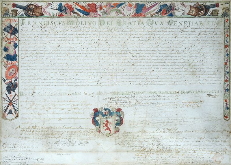 Franciscus Molino Dei Gratia Dux Venetiar Et. G.