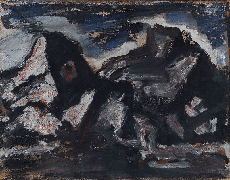 Mario Sironi - Paesaggio con Montagne