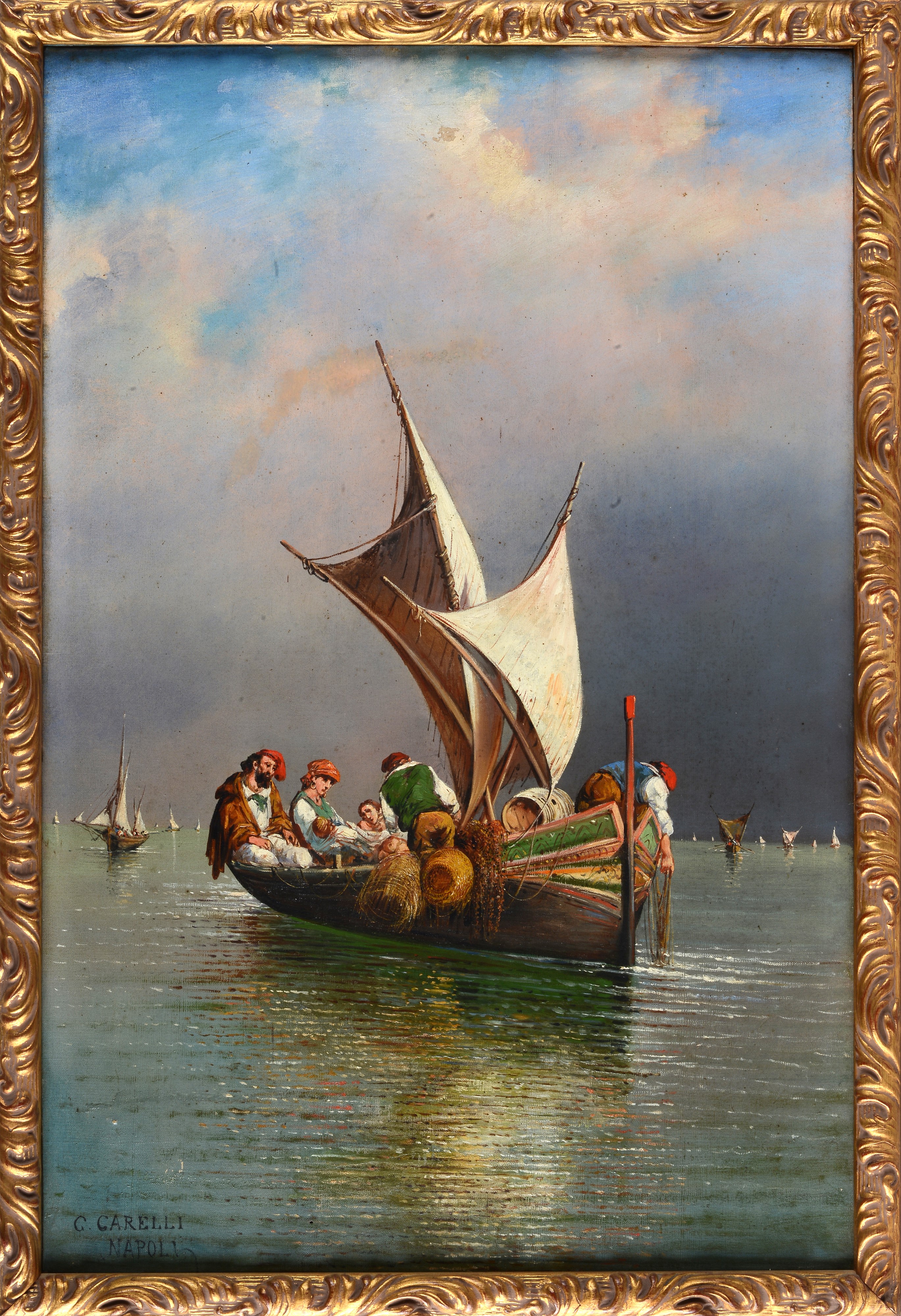 Consalvo Carelli - Barca di Pescatori
