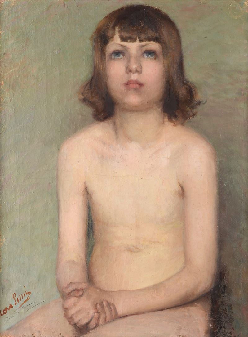 Nera Simi - Nudo di Bambina Seduta con Mani Giunte