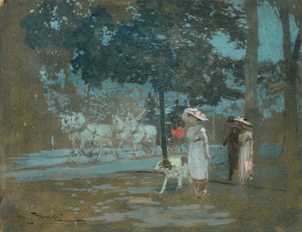 Am&#233;d&#233;e Julien Marcel Cl&#233;ment - Passeggiata in giardino