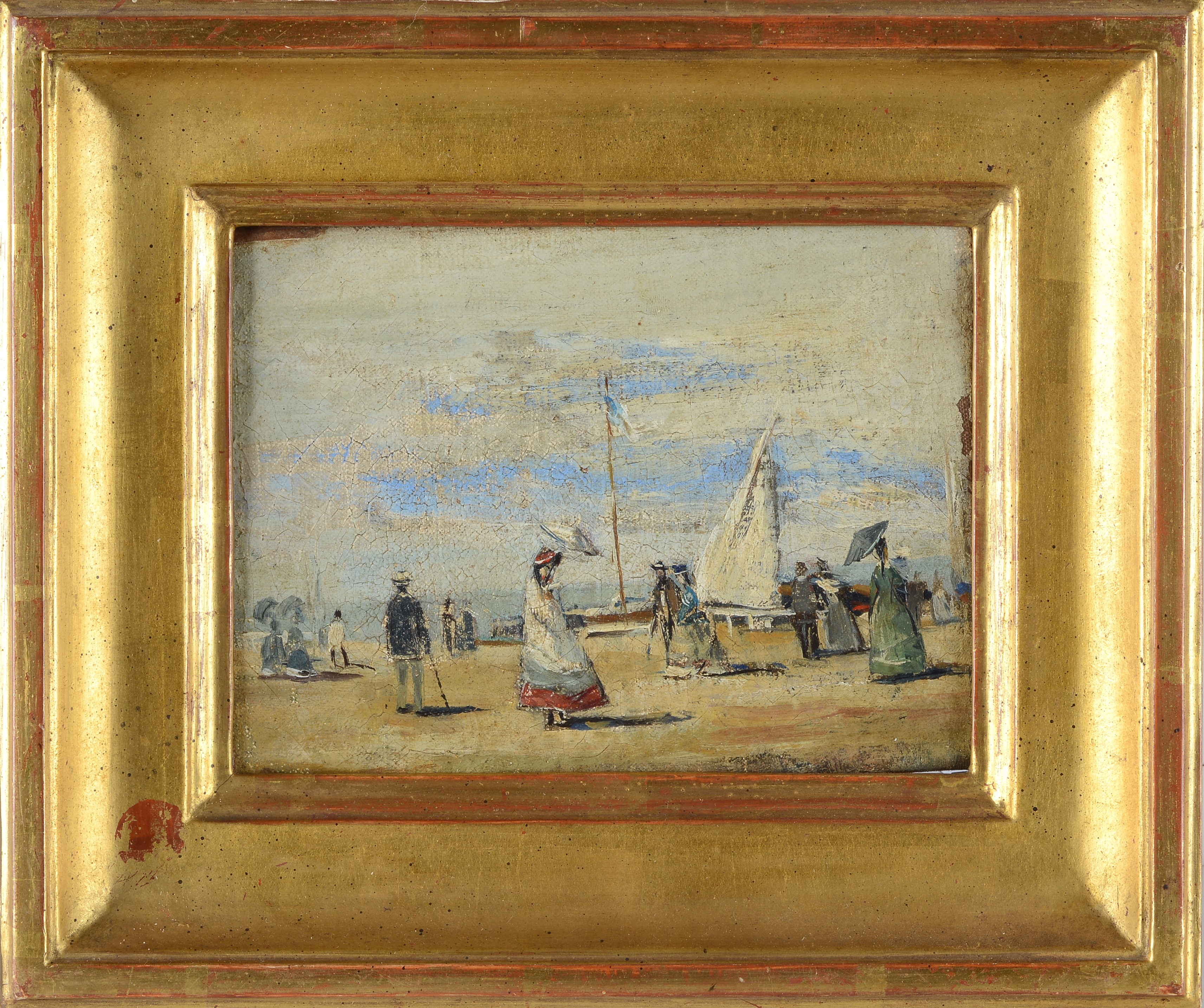 Anonimo Francese, XIX - XX Sec. - La Spiaggia
