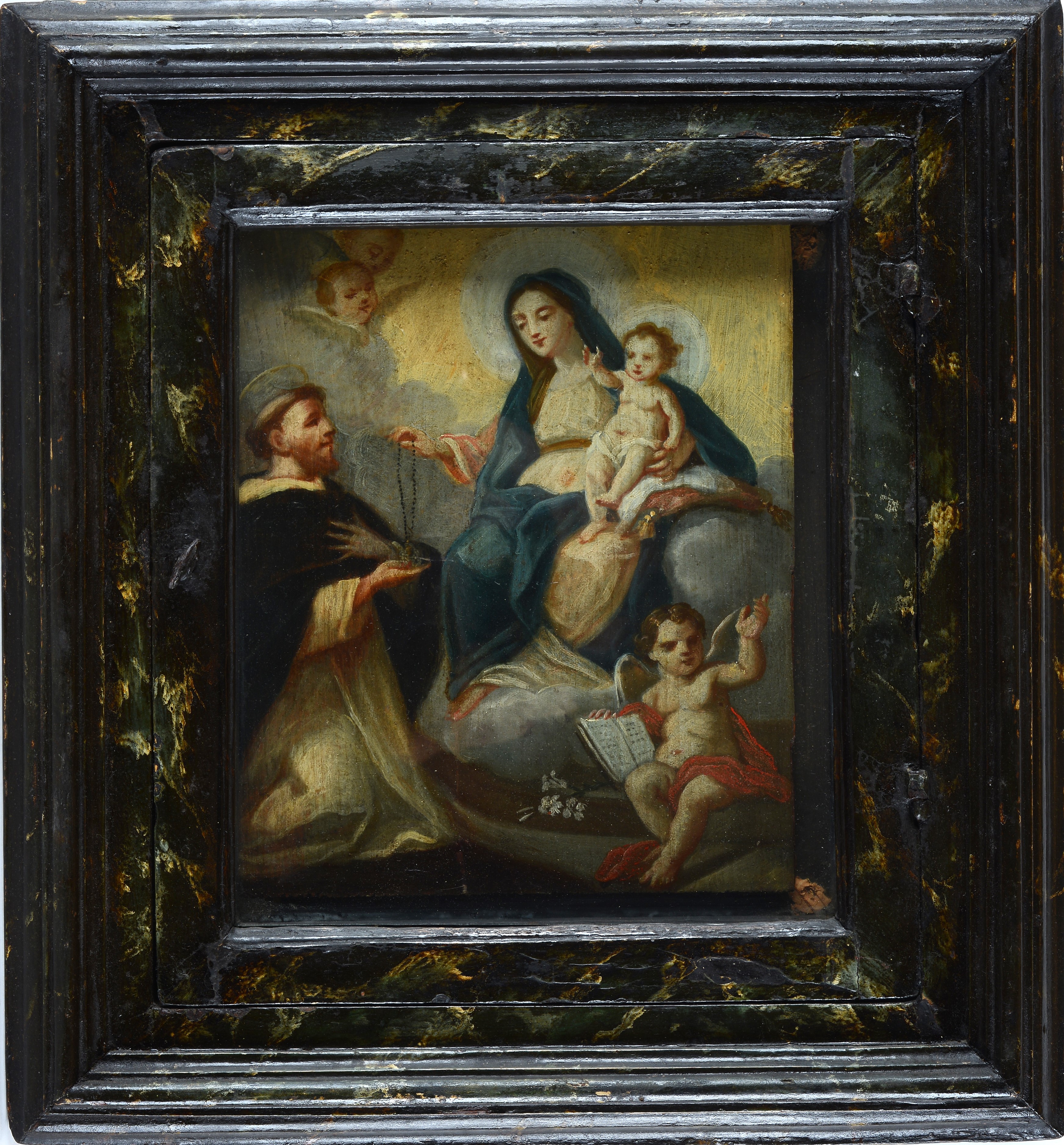 La Vergine del Rosario appare a San Domenico